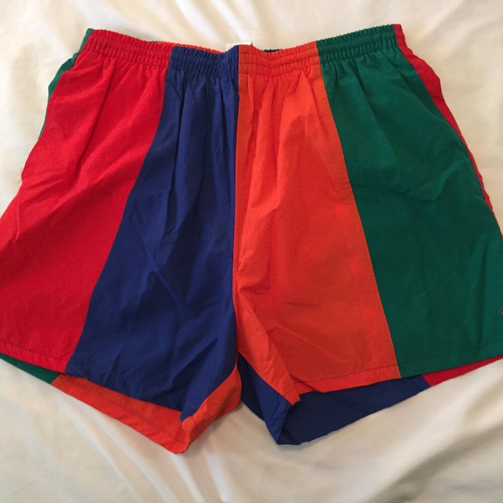 Vtg Geoffrey Beene South Beach Swim Shorts Lined Trunks Men Large Colorb…